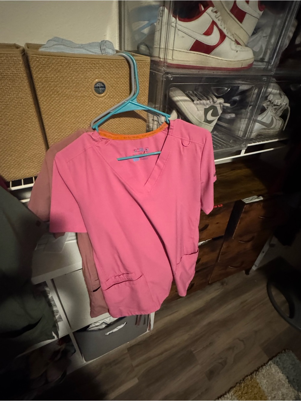 Pink Medical Scrub Top